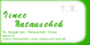 vince matauschek business card